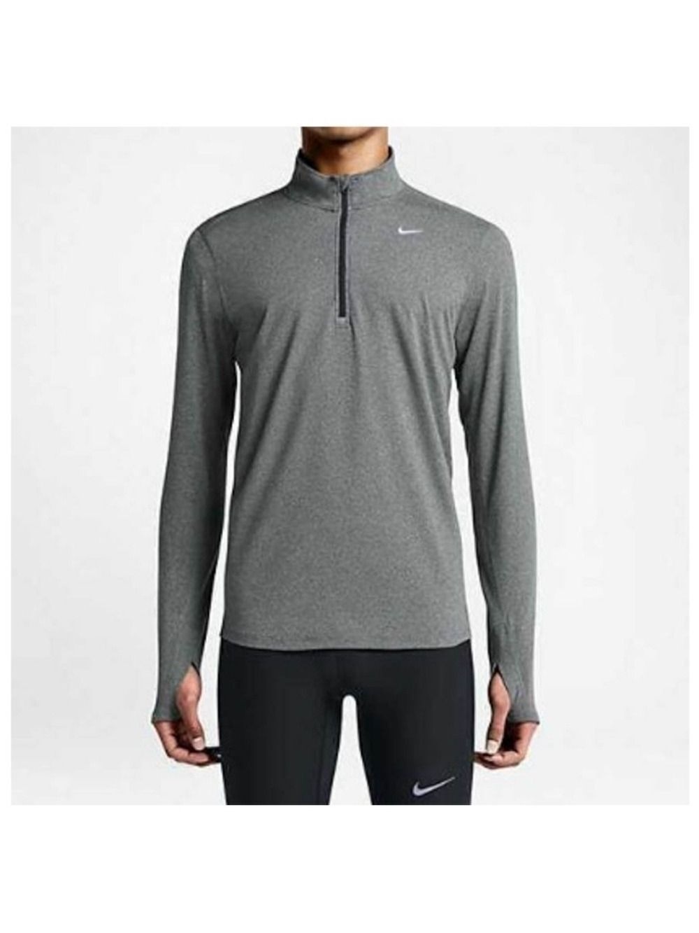 NIKE Dri Fit Reflective We Run 1/4 Zip Gray Jacket Size Medium